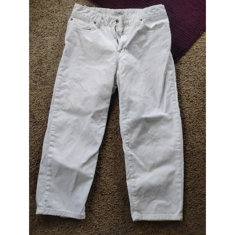 Women's LL Bean Classic Fit Capri Size 6 White
